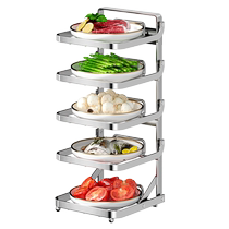 Stainless steel vegetable preparation rack kitchen storage rack foldable side dish storage rack wall-mounted countertop vegetable rack 3130
