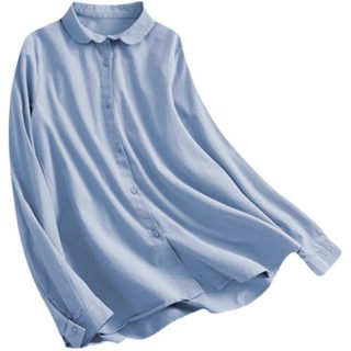 Cotton and linen shirts with loose long sleeves and niche design