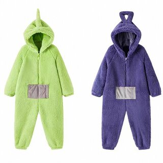 Cute teletubbies flannel one-piece pajamas
