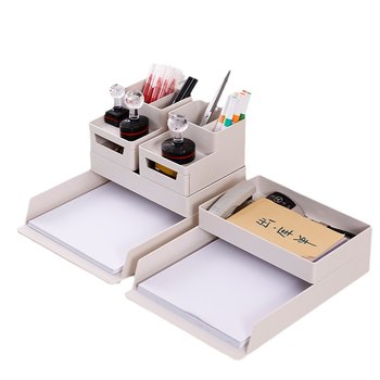 Plastic office paper documents solid color storage box
