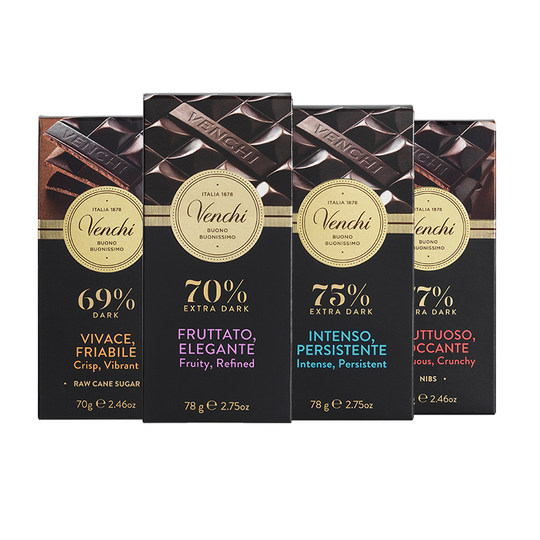 Venchi imported dark chocolate cubes