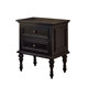 Salomei American black solid wood side bedside table