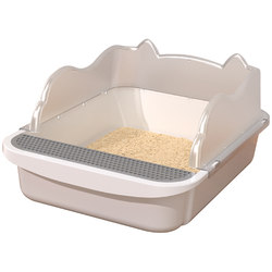 Cat litter box oversized fully semi-enclosed cat feces basin anti-sand extra small kitten toilet cat supplies Daquan