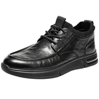 森达皮靴男2025冬新商场同款简约舒适厚底加绒保暖休闲鞋2AX01DD5