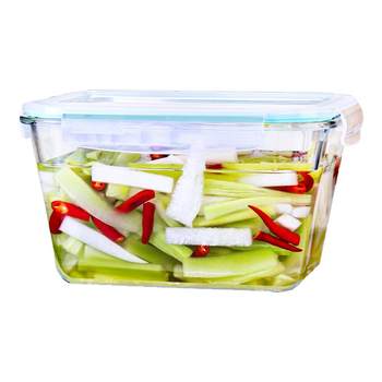 Glass sealed jar, kimchi jar, household fresh-keeping box, food grade refrigerator, special pickle jar storage container