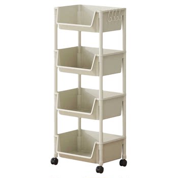 B movable storage rack floor-standing children's toy storage new snacks trolley snack rack
