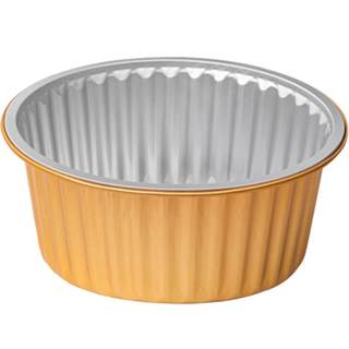 Golden foil tin box cheese sweet potato oven round shape