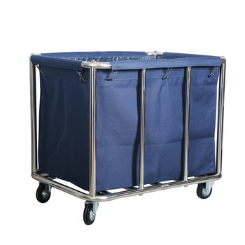 Silent guest room thickened blue linen car