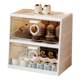 Tea set storage box storage high-end portable Kung Fu bowl cup sorting box dustproof transparent desktop storage household