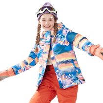 Balabala Off-Season Childrens Down Jacket Girls Jacket Winter Clothing Middle and Older Childrens Windproof Outdoor Ski Clothing Thickened