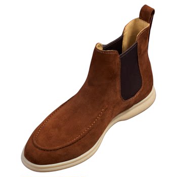 Yueshenshi fetal cow suede chelsea boots men's genuine leather casual short boots british suede leather boots autumn and winter leather shoes