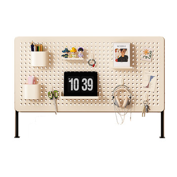Desktop bookshelf hole board storage rack household vertical diy iron art storage rack student computer desk organizer