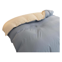 Bedroom home single solid color bed sheet and quilt cover three-piece set light luxury high-end non-pure cotton dormitory bed four pairs