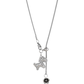 Silver pony pendant necklace, high-end luxury accessory