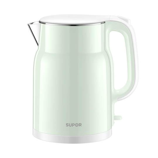 Supor – bouilloire électrique domestique de grande capacité, revêtement en acier inoxydable 304, distributeur d'eau double couche, bouilloire d'eau bouillante