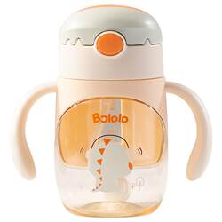 BoGeGe learning drinking cup PPSU baby infants and young children sippy cup duck cup drinking cup 6 months and above anti-choking