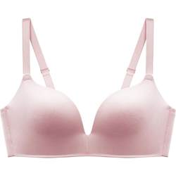 Silk lining seamless underwear women's push-up bra without rims thin sexy small breasts beautiful back bra golden three towers