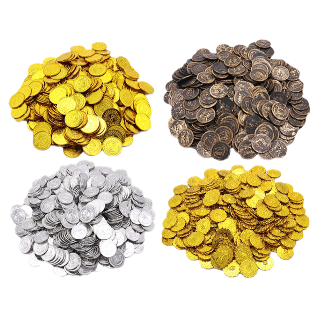 Pirate Gold Coin Props Treasure Hunt Simulation Plastic