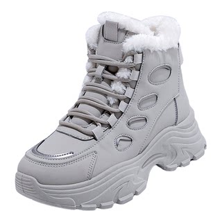 哈尔滨加厚雪地靴女冬季加绒爆款东北大棉鞋2025新款皮面防水高帮