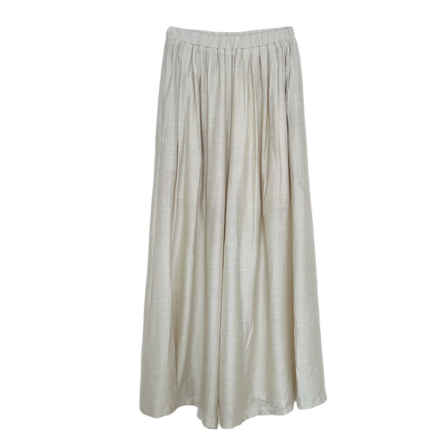Anli Korean หลวม, lazy ແລະ versatile drapey culottes ແອວສູງ, ແອວ elastic ຄົນອັບເດດ:, trousers ກະເປົ໋າບາດເຈັບ
