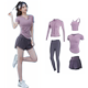 健身服女夏季薄款跑步运动透气速干衣网红时尚瑜伽服晨跑休闲套装
