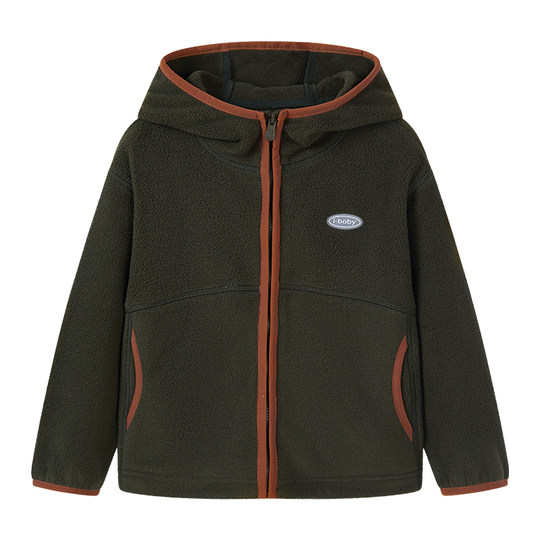 Ibaby children's half turtleneck bottoming shirt polar fleece jacket vest warm boys and girls thickened autumn and winter velvet inner wear