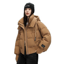 Duck Down Jacket Women 2023 New Winter Short Hooded Simple Versatile Fashion Casual Warm Jacket W