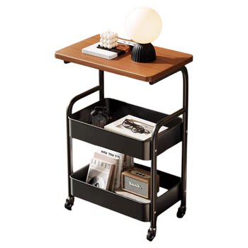 Retro trolley side table movable tea table