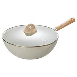 British Mingjue Non-Stick Frying Pan for Home Use, Made with Maifan Stone, Suitable for Induction and Gas Stoves