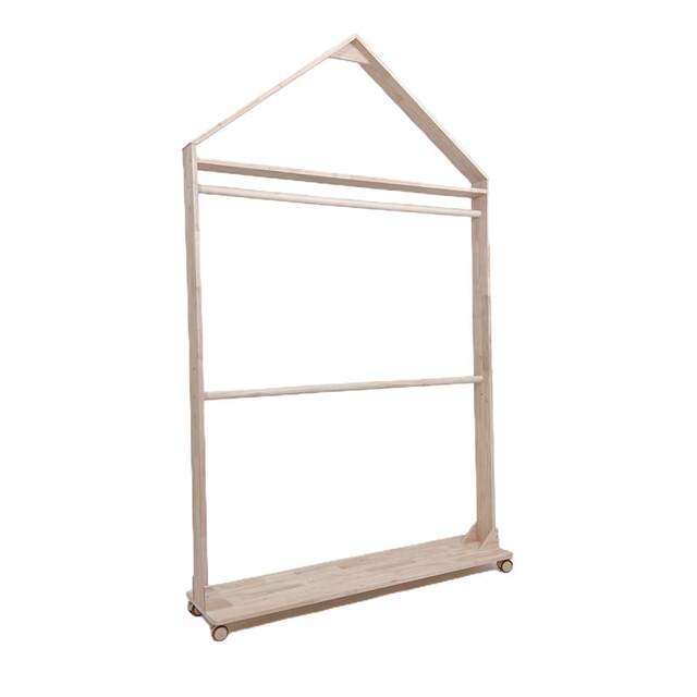 One-core pet solid wood pet house cat hanger dog clothes display rack storage rack movable coat rack