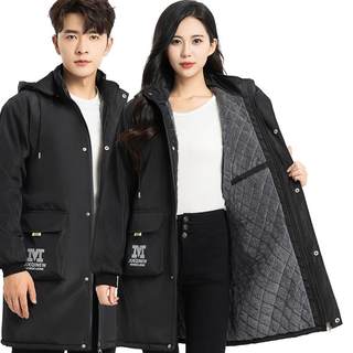 冬季加绒加棉罩衣男士防水大人工作服仓库物流搬运劳保大褂围裙女