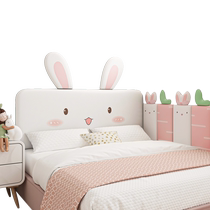 Mur de tatami pour chambre denfant fille entouré dun sac souple tête de lit lapin sac souple coussin de dos anti-collision autocollant mural autocollant personnalisé