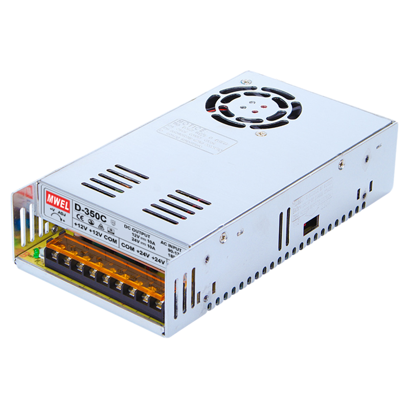 Mwel double group D350C-12V24V switching power supply audio and video equipment centralized power supply system dedicated two-way output