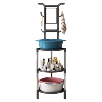 Washbasin shelf floor-standing household stainless steel branch pipe