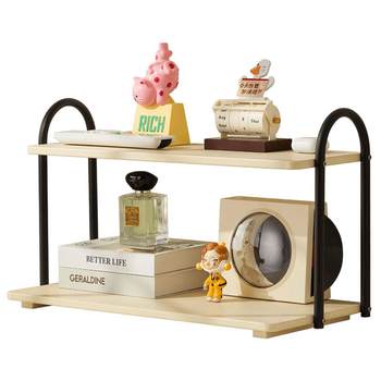 Table bookshelf desktop storage shelf office desk storage dining table dormitory desk multi-layer small-layer shelf station layered cabinet