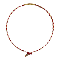 Fine hand-woven small gold happy red and gold diamond knot hand rope and leg rope exquisite gift for the year of your birth year