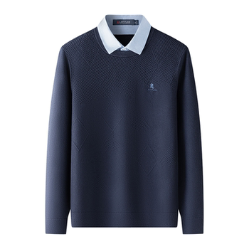 Skin-friendly and comfortable montagut fake two-piece sweater for men