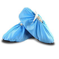 Anti-static cloth shoe covers household fabrics indoor washable and reusable thickened anti-slip bottom computer room student workshop foot covers