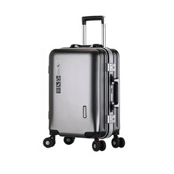 Suitcase suitcase men's zipper trolley case men's and women's Internet celebrity silent universal wheel 20 students 24 password leather case