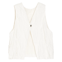 (Nanbai Series) puretea tea wide shoulder short vest womens vest psychological 2024 spring new product