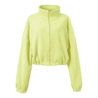 羊羔绒运动外套女立领长袖加厚防风跑步服双面暖暖摇粒绒健身上衣