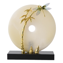 The joy of moving into a new house jade safe buckle ornaments new house living room entrance tea room study room wine cabinet new Chinese decorations