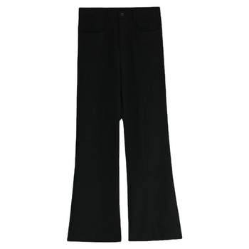 HANY niche high-end ອອກແບບສູງ street straight draped trousers ແບບເກົາຫຼີ trendy ບໍ່ມີທາດເຫຼັກ trousers ສູງ flared