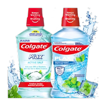 Colgate Salt White Cool жидкость для полоскания рта 500 мл * 2 бутылки свежее дыхание 0 спиртов не раздражает уменьшает количество бактерий в полости рта