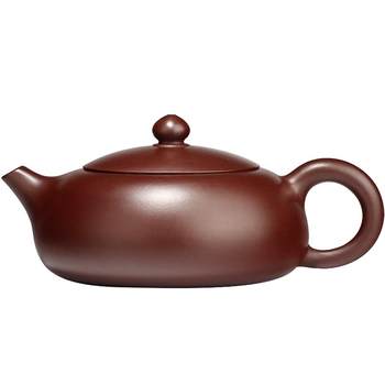 Famous pot qiuyue yixing famous tea set flat purple clay pot