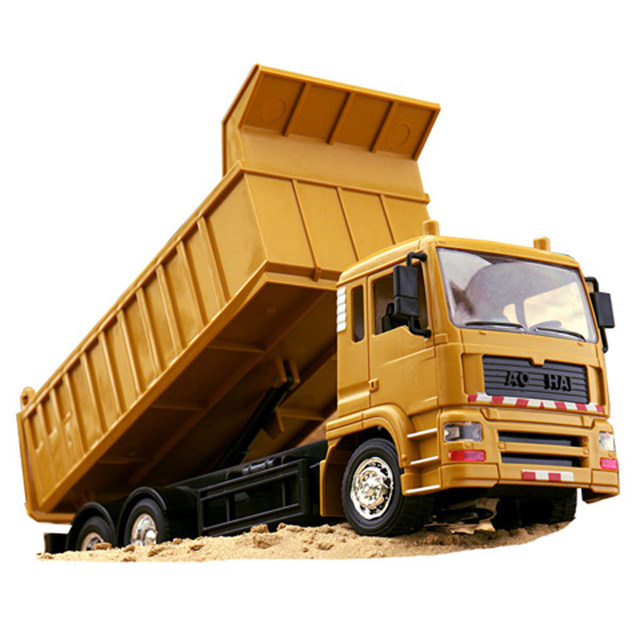 Alloy large children's remote control dump truck