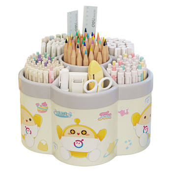 Multifunctional rotary pen holder can hold 100+ pens