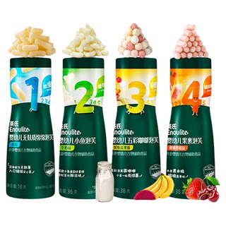 英氏婴幼儿小鱼泡芙牛奶香蕉婴儿饼干宝宝儿童零食官方旗舰店同款