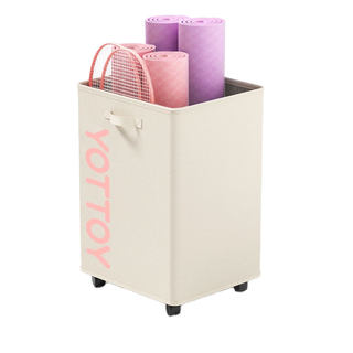Yottoy yoga mat storage basket with wheels 2025 new summer