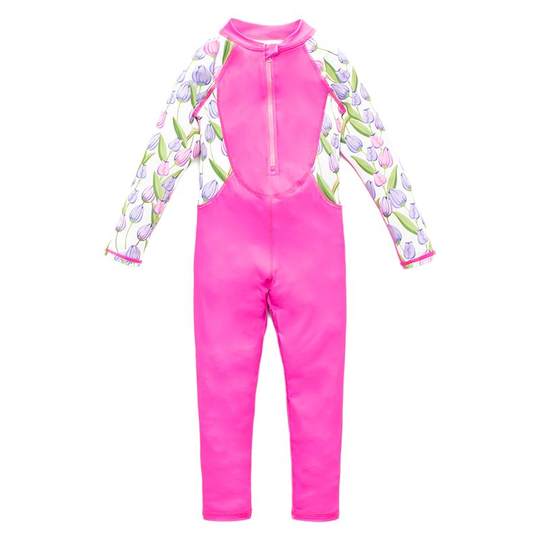 宝宝泳衣女儿童游泳衣女孩洋气女童海边装备长袖长裤防晒速干泳装